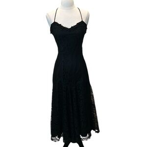 Gunne Sax by Jessica McClintok Black Lace Dress